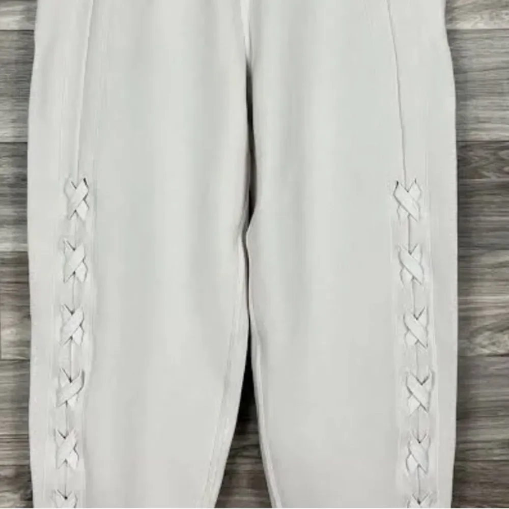 NWT LULULEMON BRAIDED DETAIL HIGH RISE JOGGER 8 white cream NWT  FLEECE 8 - Picture 4 of 7